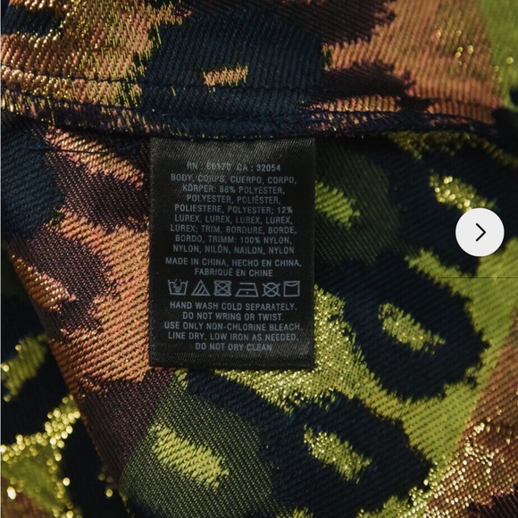 Anthropologie HD in Paris Yana Jacquard Peplum Top Blue Metallic Size 4 - Picture 14 of 16